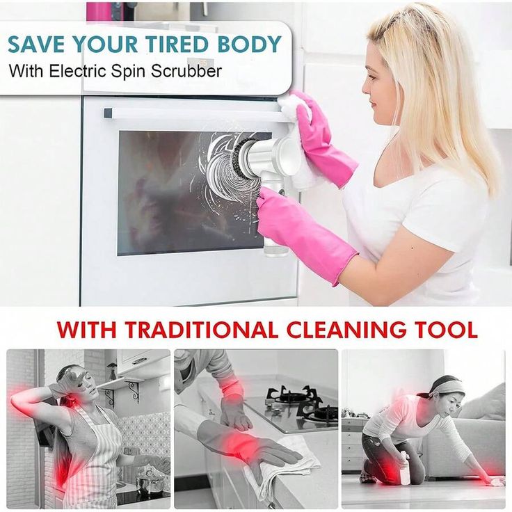 Electric Spin Scrubber with 3 Brush Heads