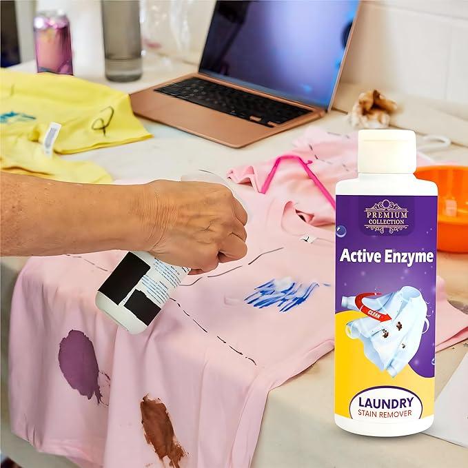 Fresh Clean Active Enzyme Laundry Stain Remover – Premium Collection Detergent Booster for Tough Stains