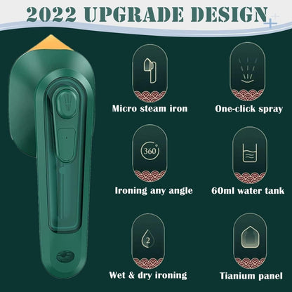 Mini Portable Electric Iron – Handheld Travel Steamer for Clothes | Quick Heat-Up & Compact Design