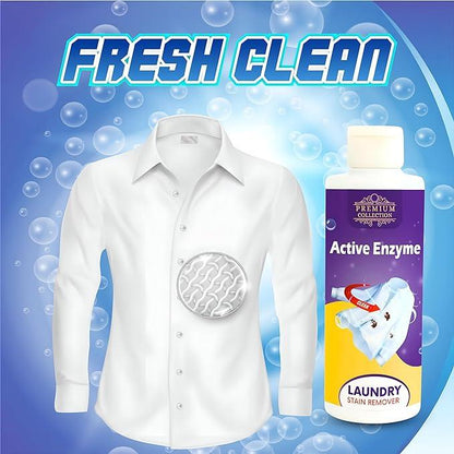 Fresh Clean Active Enzyme Laundry Stain Remover – Premium Collection Detergent Booster for Tough Stains