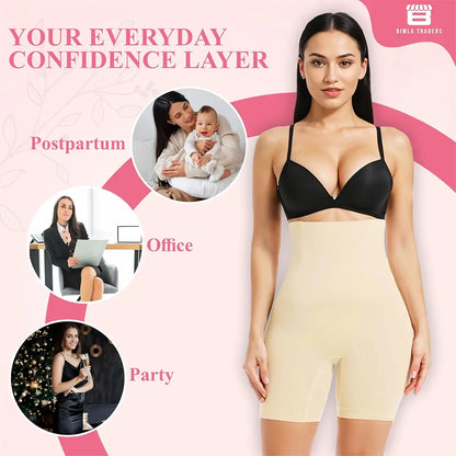 High Waist Seamless Shapewear Shorts for Women – Tummy Control & Thigh Slimmer
