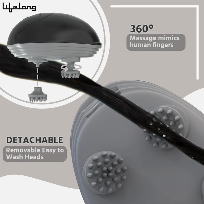 Agaro Electric Scalp Massager | Handheld Head, Hair & Body Relaxation Massager for Stress Relief & Blood Circulation